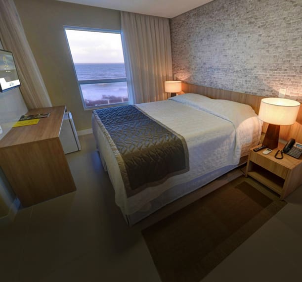 Tour virtual personalizado do Hotel Senac Barreira Roxa mostrando um quarto da hospedagem